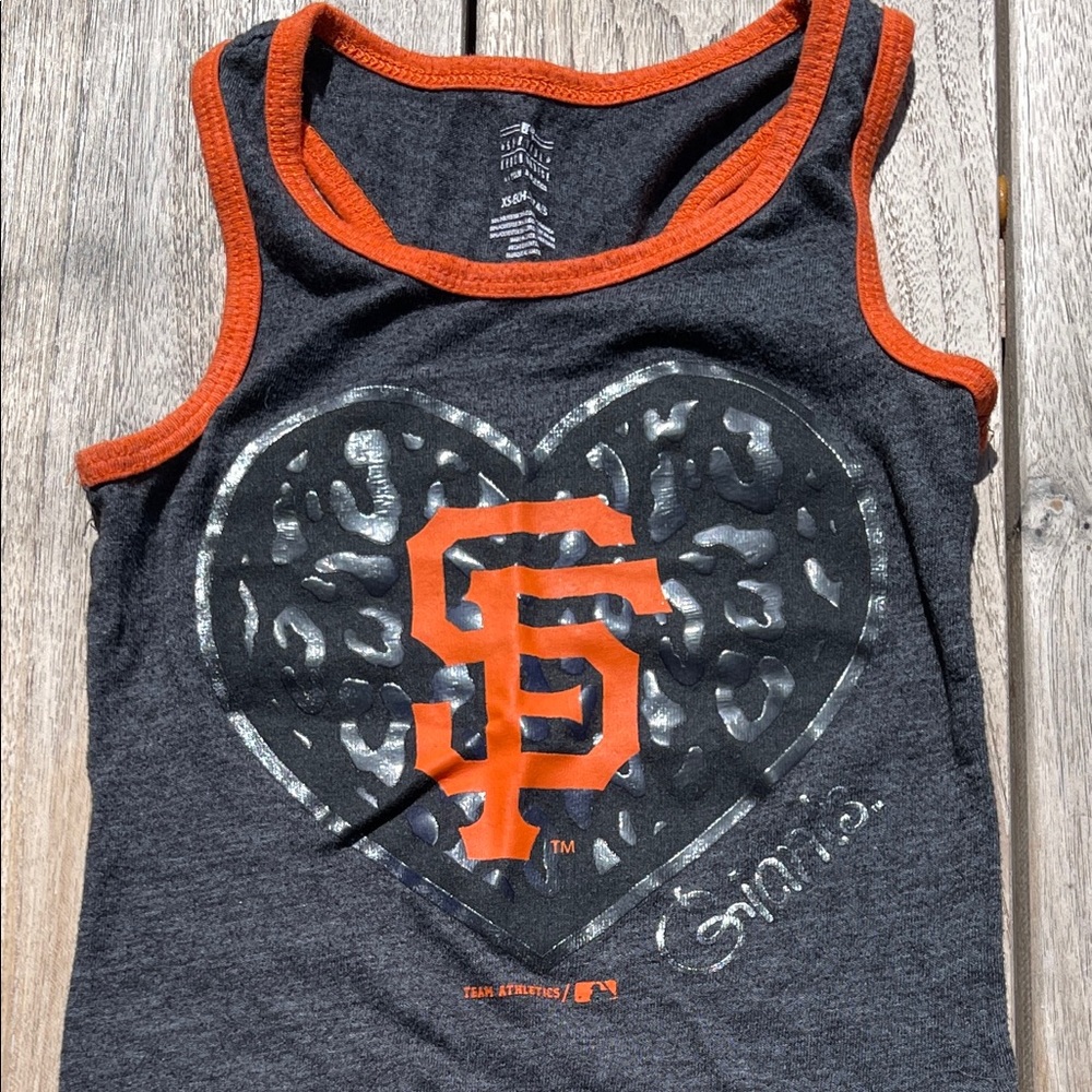 San Francisco Giants Girls Racerback Tee XS 4/5 PREOWNED Good condition K001